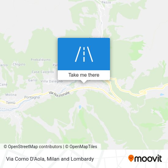 Via Corno D'Aola map