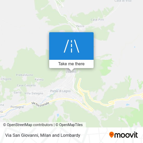 Via San Giovanni map