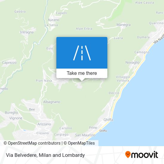Via Belvedere map