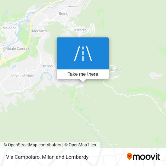 Via Campolaro map