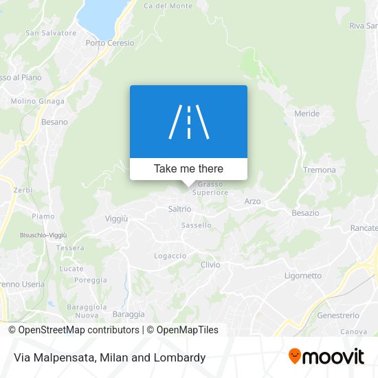 Via Malpensata map