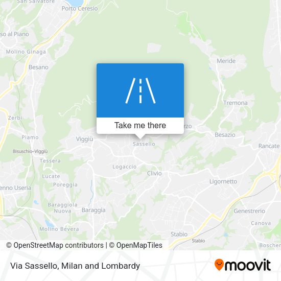 Via Sassello map