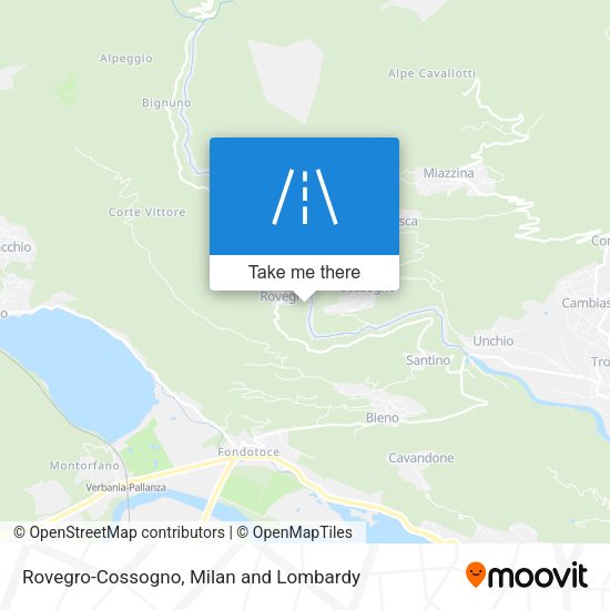 Rovegro-Cossogno map