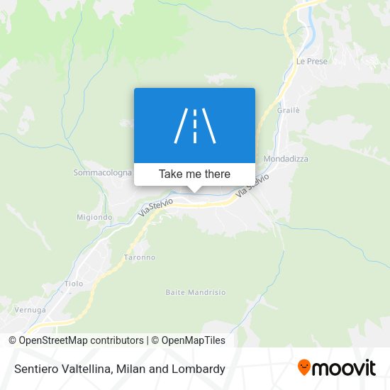 Sentiero Valtellina map