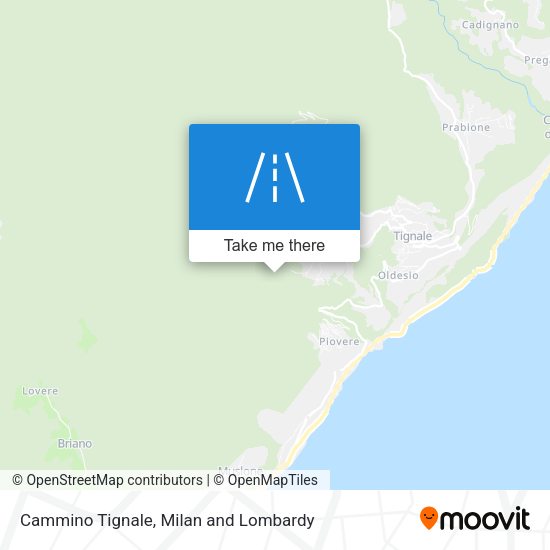 Cammino Tignale map