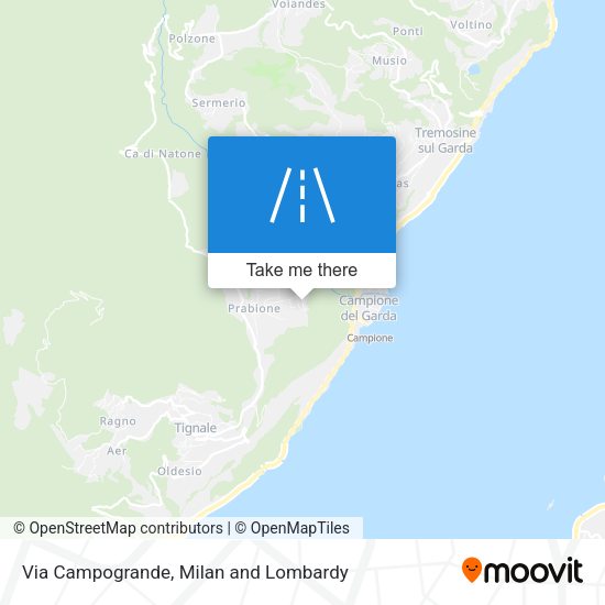 Via Campogrande map