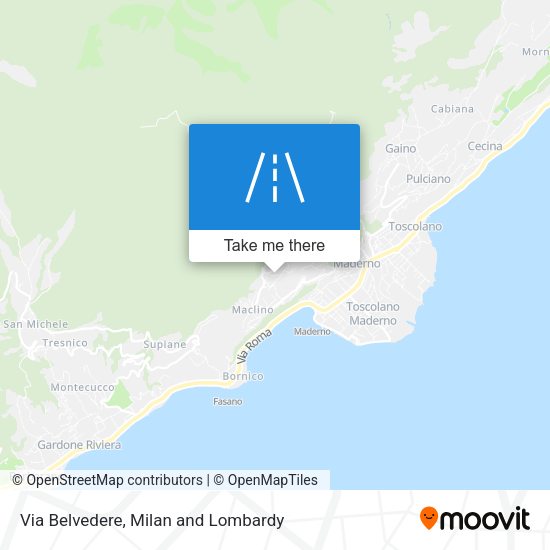 Via Belvedere map