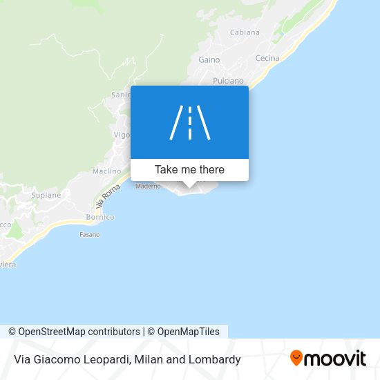 Via Giacomo Leopardi map