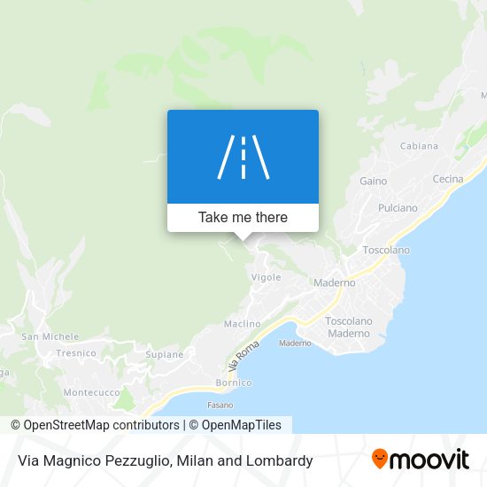 Via Magnico Pezzuglio map