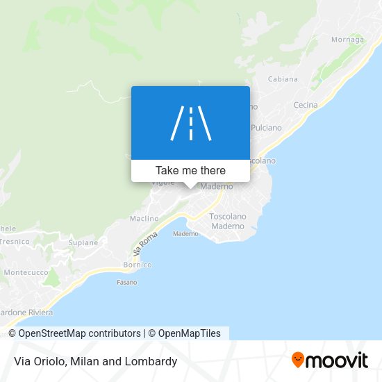Via Oriolo map