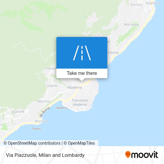 Via Piazzuole map