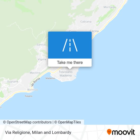 Via Religione map
