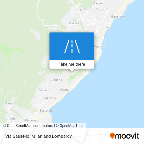 Via Sassello map