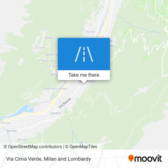 Via Cima Verde map