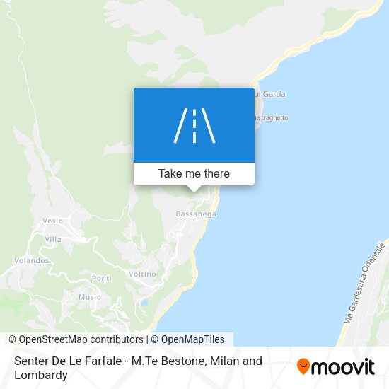 Senter De Le Farfale - M.Te Bestone map