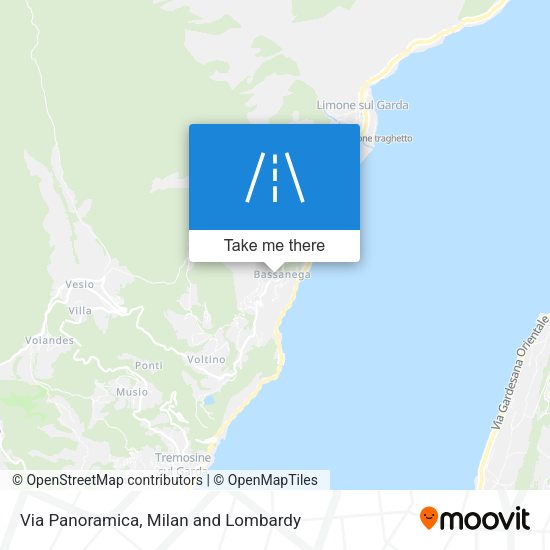 Via Panoramica map