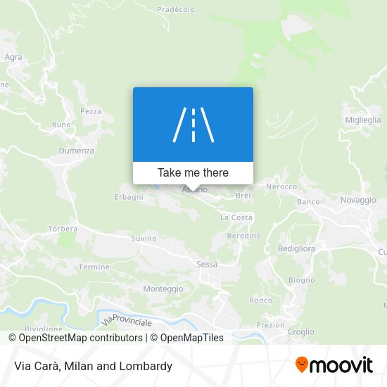 Via Carà map