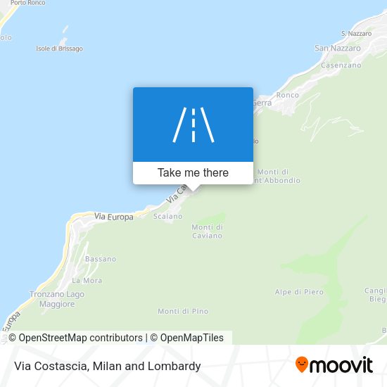 Via Costascia map