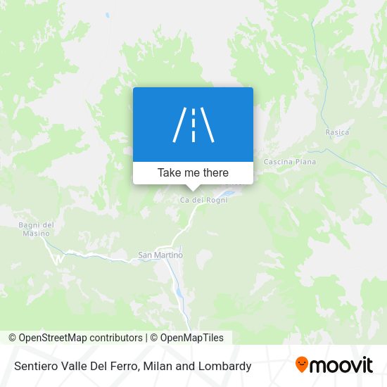 Sentiero Valle Del Ferro map