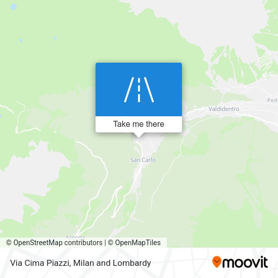Via Cima Piazzi map