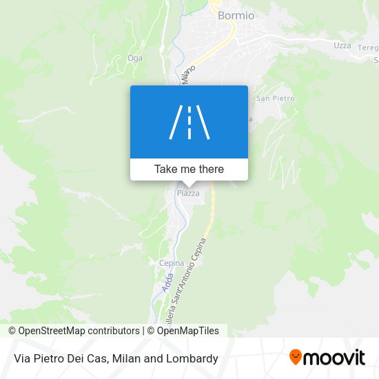 Via Pietro Dei Cas map