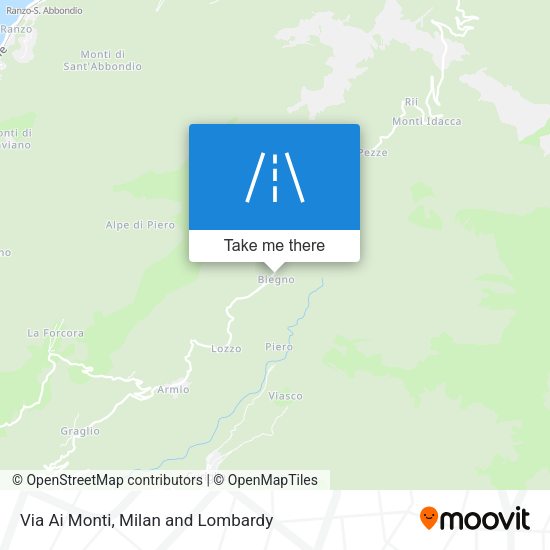 Via Ai Monti map