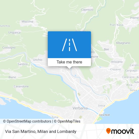 Via San Martino map