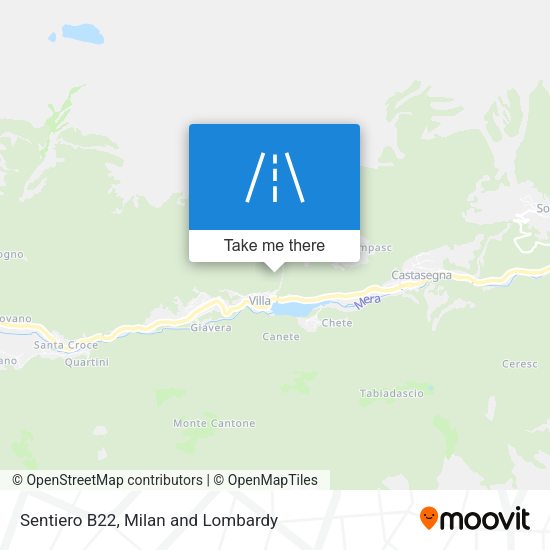 Sentiero B22 map