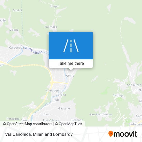 Via Canonica map