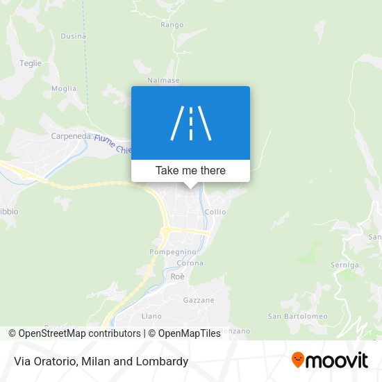 Via Oratorio map