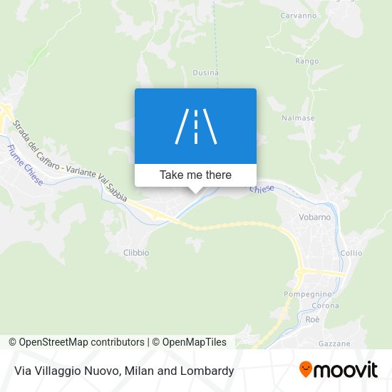 Via Villaggio Nuovo map