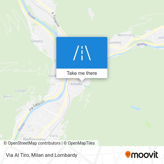 Via Al Tiro map