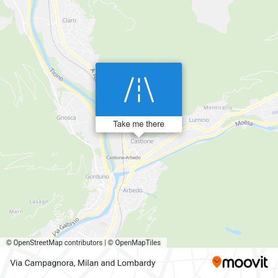 Via Campagnora map