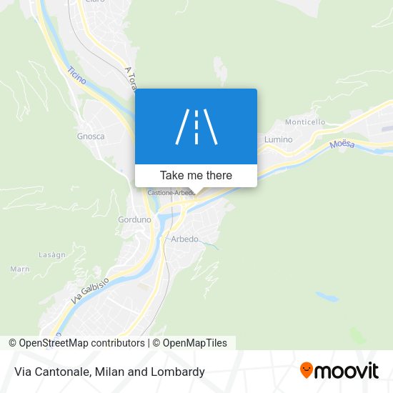 Via Cantonale map