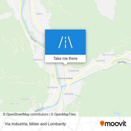 Via Industria map