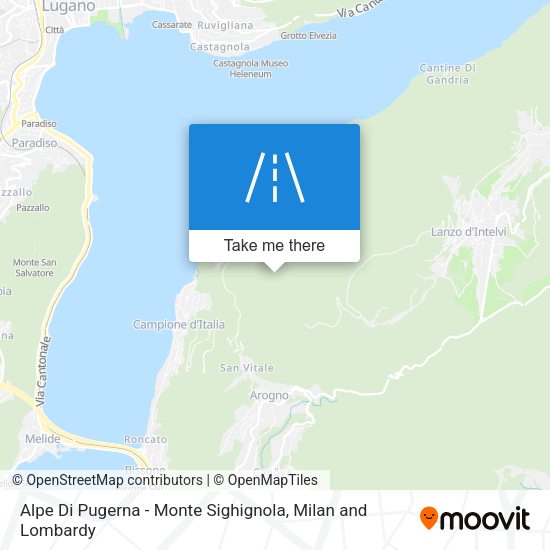 Alpe Di Pugerna - Monte Sighignola map