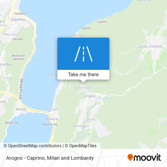 Arogno - Caprino map