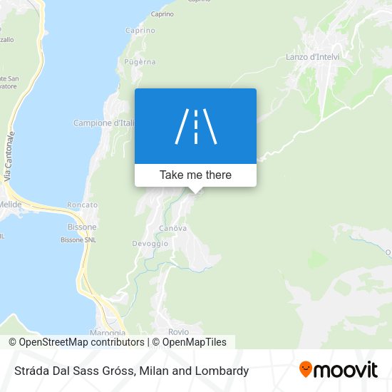 Stráda Dal Sass Gróss map