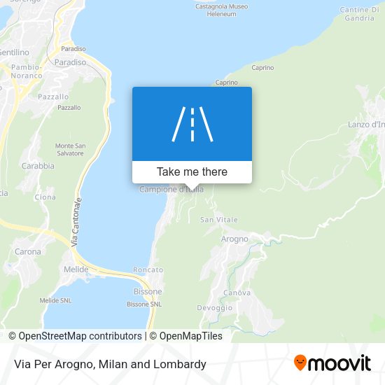 Via Per Arogno map