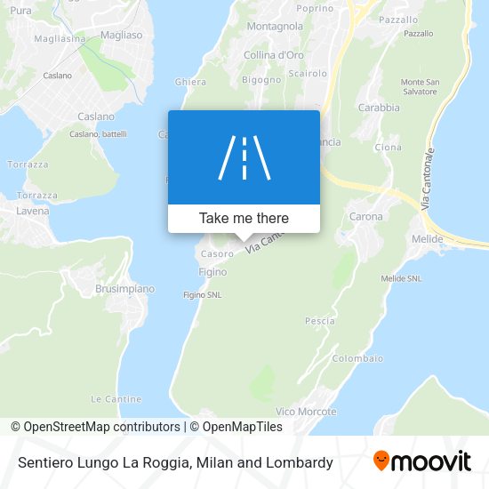 Sentiero Lungo La Roggia map