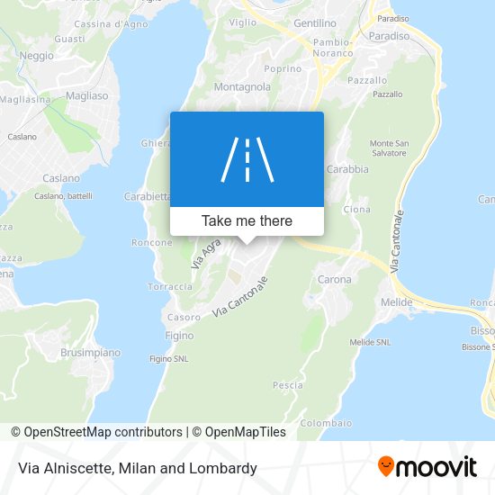 Via Alniscette map