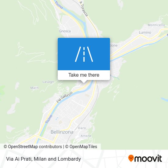Via Ai Prati map