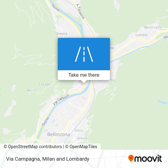 Via Campagna map