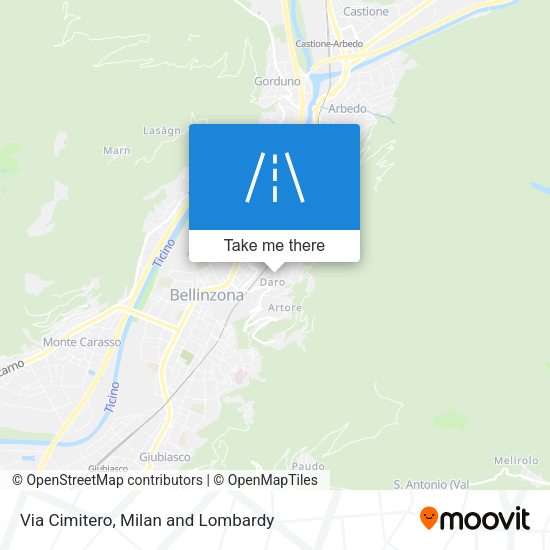 Via Cimitero map