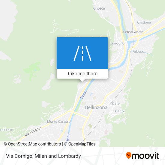 Via Cornigo map