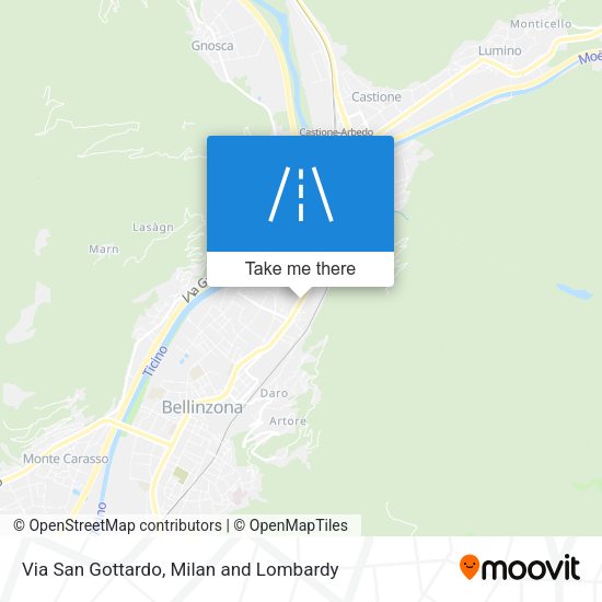Via San Gottardo map
