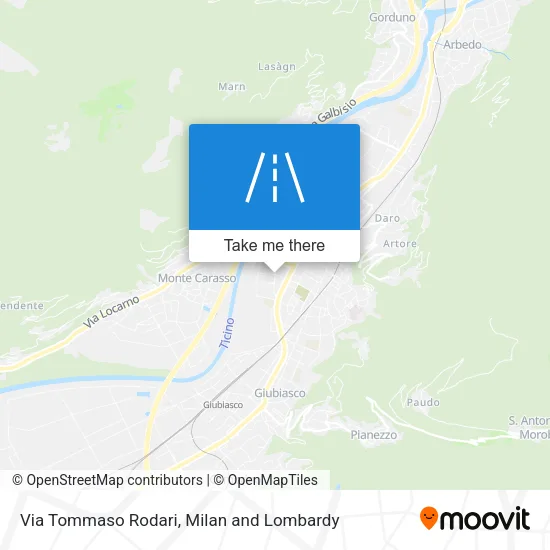 Via Tommaso Rodari map