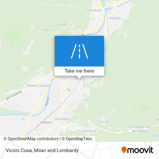 Vicolo Cusa map