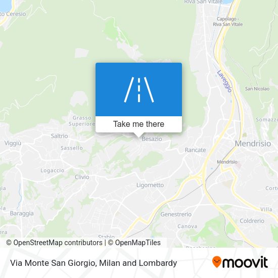 Via Monte San Giorgio map