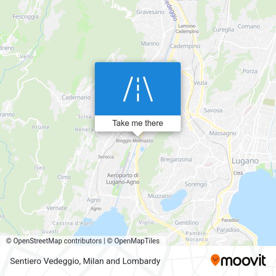Sentiero Vedeggio map